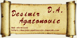 Desimir Agatonović vizit kartica